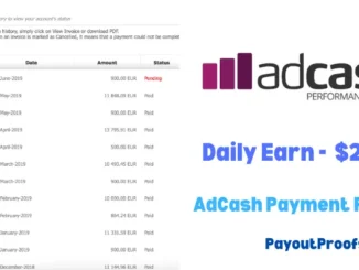 Adcash Ads Netowrk Payment Proof